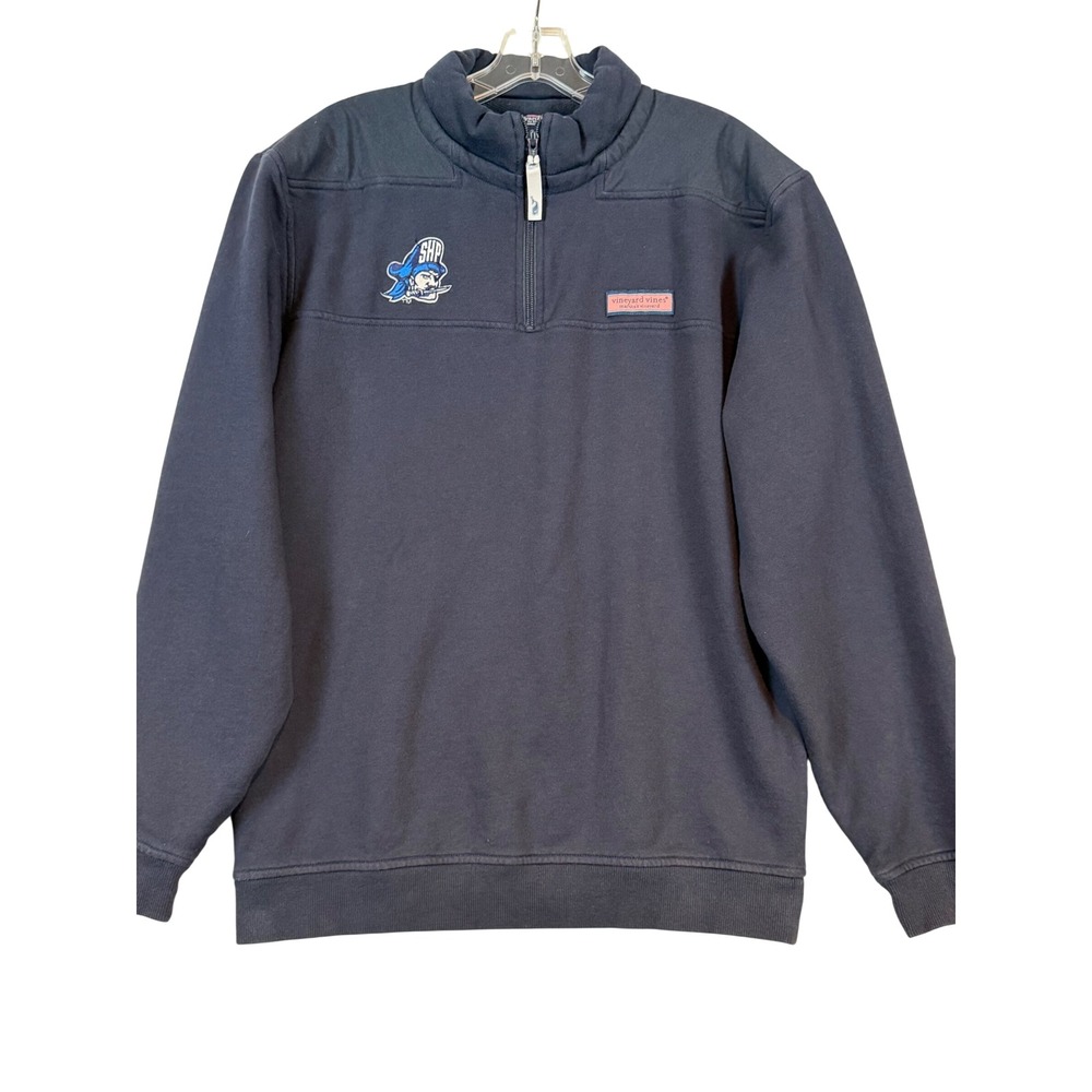 Vineyard Vines Mens Navy Blue Seton Hall Prep SHP Quarter Zip •M• Collegiate